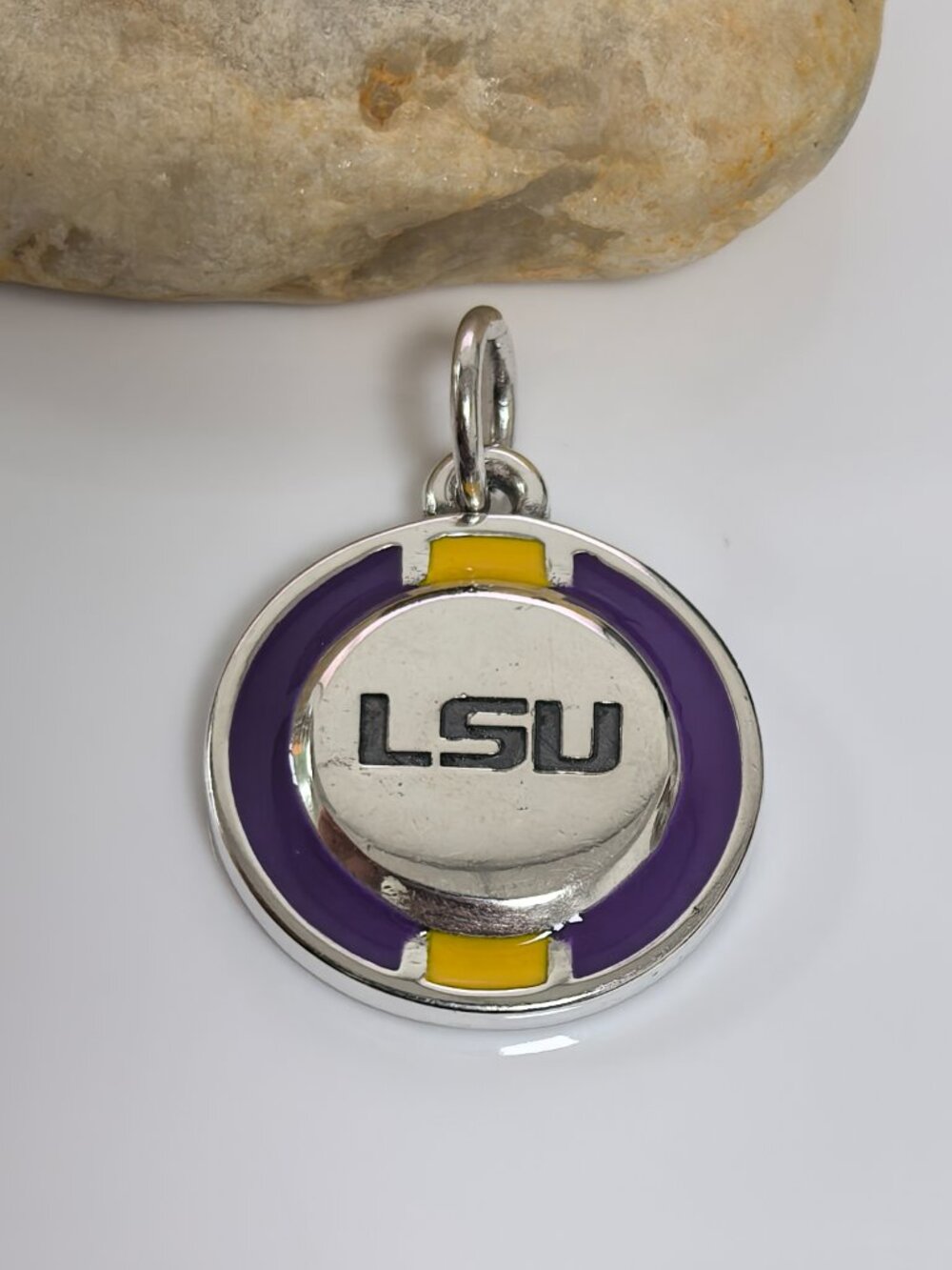 James Avery Enamel Louisiana State University School Spirit Charm, S925 Silver
